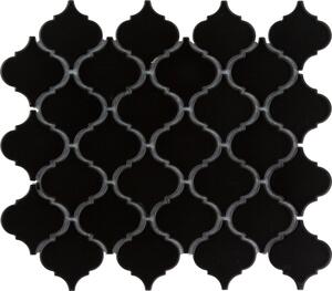 The Mosaic Factory Obklad keramická černá Mozaika PAL Black Glossy 6,1x6,7 (29,3x24,5) cm - PALG915