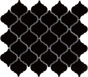 The Mosaic Factory Keramická mozaika černá Mozaika PAL Black Mat 6,1x6,7 (29,3x24,5) cm - PALM925