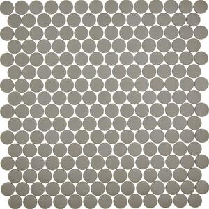 Hisbalit Skleněná mozaika šedá Mozaika 560 KOLEČKA prům. 2,2 (33,3x33,3) cm - KO560MH