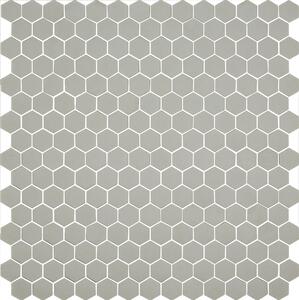 Hisbalit Obklad skleněná béžová Mozaika 567 HEXAGONY hexagony 2,3x2,6 (33,3x33,3) cm - HEX567MH