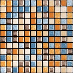 APPIANI Obklad keramická modrá Mozaika FUSION 01-25 2,5x2,5 (30x30) cm - XFUS701
