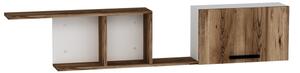 Nástěnná police NEWRA 35x150 cm hnědá