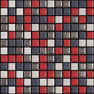 APPIANI Obklad keramická červená Mozaika NEW BEAT GENERATION 02-25 2,5x2,5 (30x30) cm - XNBG702