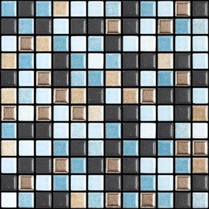 APPIANI Obklad keramická modrá Mozaika FUSION 03-25 2,5x2,5 (30x30) cm - XFUS703