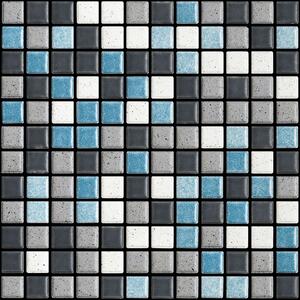 APPIANI Obklad keramická modrá Mozaika NEW BEAT GENERATION 01-25 2,5x2,5 (30x30) cm - XNBG701