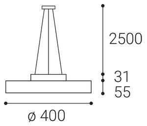 LED2 - LED Lustr na lanku ROTO LED/48W/230V 2700K/3300K/4000K IP40 bílá pr.40 cm