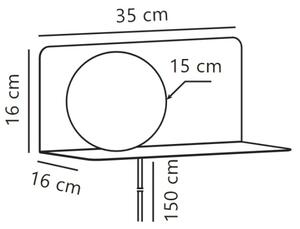 Nordlux - Nástěnné svítidlo s poličkou LILIBETH 1xE14/25W/230V modrá