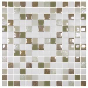 Hisbalit Obklad skleněná béžová Mozaika TEXTURAS ELLE 2,5x2,5 (33,3x33,3) cm - 25ELLE