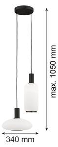 Argon 7214 - Lustr na lanku SAGUNTO PLUS 2xE27/15W/230V