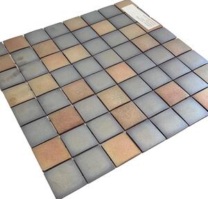 Hisbalit Skleněná mozaika stříbrná; bronzová Mozaika TEXTURAS EVER 4x4 (32x32) cm - 40EVER