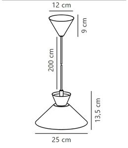 Nordlux - Lustr na lanku DIAL 1xE27/40W/230V pr. 25 cm bílá