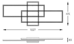 Zuma Line MX7907-3B-3BT- LED Stropní svítidlo ERVI LED/52W/230V 2700-6000K černá