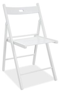 Dřevěná skládací židle BRENDA - bílá