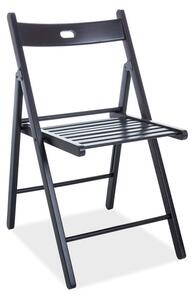 Dřevěná skládací židle BRENDA - černá