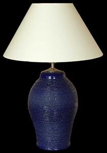 Keramická lampa C 602, modrá - Lampa se stínidlem-stříbrné doplňky