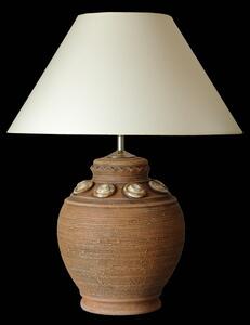 Keramická lampa N402, Natur - Lampa se stínidlem-zlaté doplňky