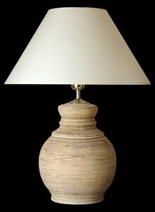 Keramická lampa N404, Natur - Lampa se stínidlem-stříbrné doplňky