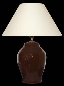 Keramická lampa C 606, tm.hnědá - Lampa se stínidlem-stříbrné doplňky