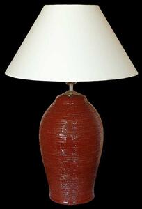 Keramická lampa C 603, hnědá - Lampa se stínidlem-stříbrné doplňky