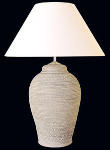 Keramická lampa N410, 56 cm, Natur - Lampa se stínidlem-stříbrné doplňky