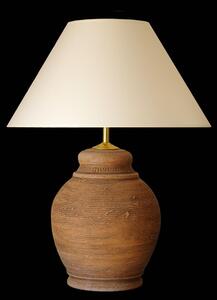 Keramická lampa N403, Natur - Lampa se stínidlem-zlaté doplňky
