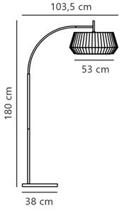 Nordlux - Stojací lampa DICTE 1xE27/60W/230V černá/béžová