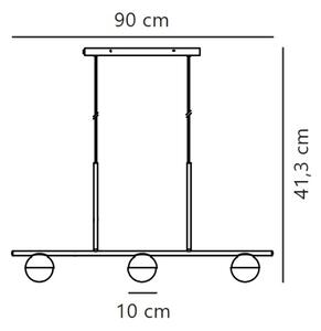 Nordlux - Lustr na lanku CONTINA 3xG9/5W/230V černá