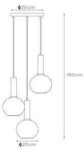 Lucide 45402/13/30 - Lustr na lanku MARIUS 3xE27/40W/230V černá