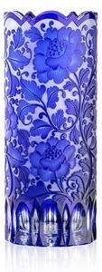 Bohemia Crystal Ručně broušená váza Blossom Modrá 300mm