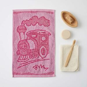 Profod dětský froté ručník TRAIN PINK, růžový vláček, 30x50cm