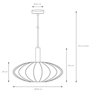 Lucide 03447/52/38 - Lustr na lanku CORINA 1xE27/40W/230V pr. 50 cm krémová