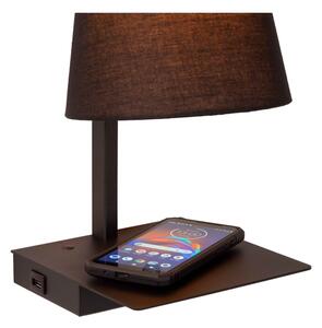 Lucide 30295/01/30 - Stmívatelná stolní lampa GREGORY 1xE27/60W/230V USB černá