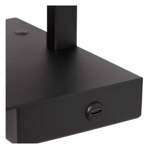 Lucide 30295/01/30 - Stmívatelná stolní lampa GREGORY 1xE27/60W/230V USB černá