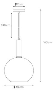 Lucide 45402/30/30 - Lustr na lanku MARIUS 1xE27/40W/230V černá
