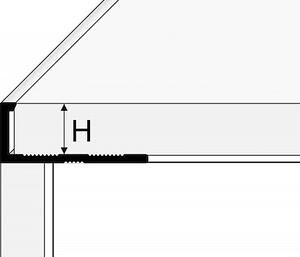 Obkladový ukončovací L profil pro krytiny do 15 mm Hliník
