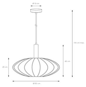 Lucide 03447/52/30 - Lustr na lanku CORINA 1xE27/40W/230V pr. 50 cm černá