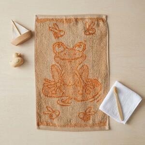 Profod dětský froté ručník FROG ORANGE, oranžová žába, 30x50cm