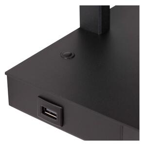 Lucide 30295/01/30 - Stmívatelná stolní lampa GREGORY 1xE27/60W/230V USB černá