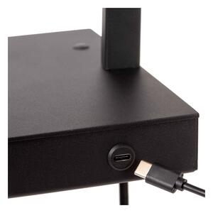Lucide 30295/01/30 - Stmívatelná stolní lampa GREGORY 1xE27/60W/230V USB černá
