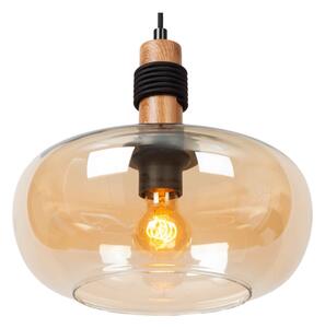 Lucide 45408/30/62 - Lustr na lanku ILONA 1xE27/40W/230V pr. 30 cm černá/béžová