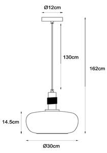 Lucide 45408/30/62 - Lustr na lanku ILONA 1xE27/40W/230V pr. 30 cm černá/béžová