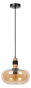 Lucide 45408/30/62 - Lustr na lanku ILONA 1xE27/40W/230V pr. 30 cm černá/béžová