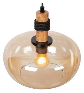 Lucide 45408/30/62 - Lustr na lanku ILONA 1xE27/40W/230V pr. 30 cm černá/béžová