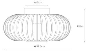 Lucide 78174/40/33 - Stropní svítidlo MANUELA 1xE27/60W/230V pr. 39,5 cm šedá