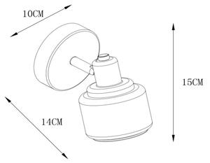 Lucide 77979/01/30 - Bodové svítidlo BJORN 1xE14/40W/230V černá