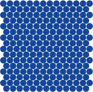 Hisbalit Skleněná mozaika modrá Mozaika 320C SATINATO kolečka prům. 2,2 (33,33x33,33) cm - KO320CLH