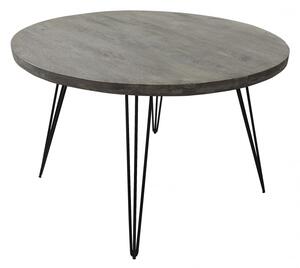 Jídelní stůl Scorpion 120cm Mango šedý kruh