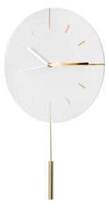 Nástěnné hodiny s kyvadlem pr. 30 cm 1xAA bílá/zlatá