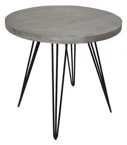 Jídelní stůl Scorpion 80cm Mango šedý kruh