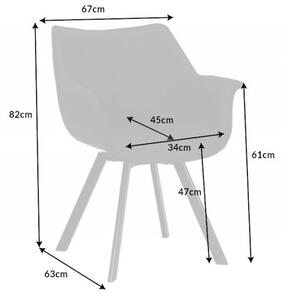Židlo-křeslo DUTCH RETRO antik šedé mikrovlákno otočné Nábytek | Jídelní prostory | Jídelní židle | Všechny jídelní židle